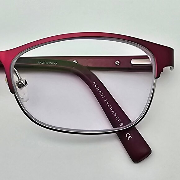 *SOLD* Armani Exchange AX1010 6050 Satin Berry Jam Silver Eyeglasses Frame - Picture 11 of 12
